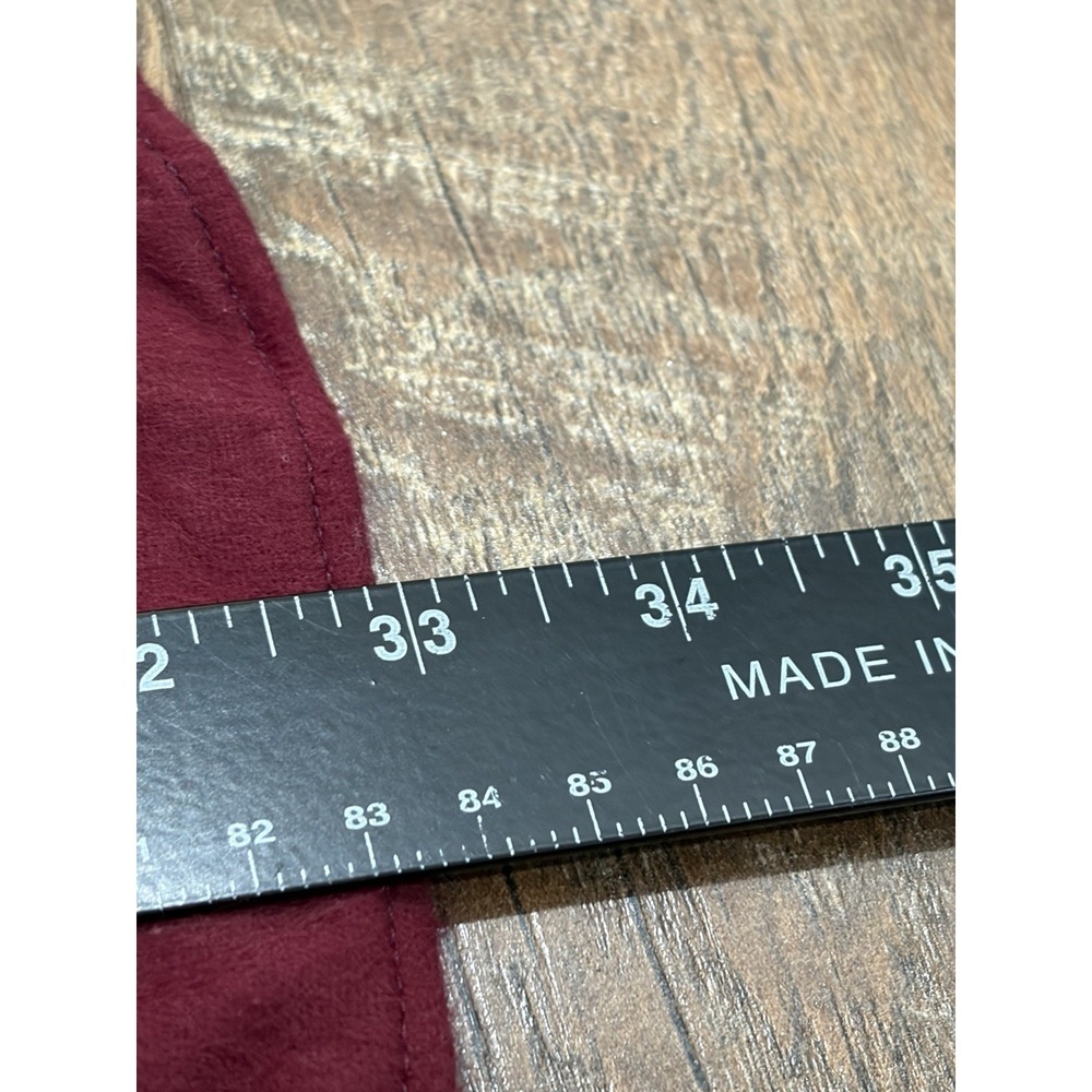 NWT Vintage 80s Eddie Bauer Button Up Flannel Long Sleeve Shirt Maroon Large - Picture 7 of 7